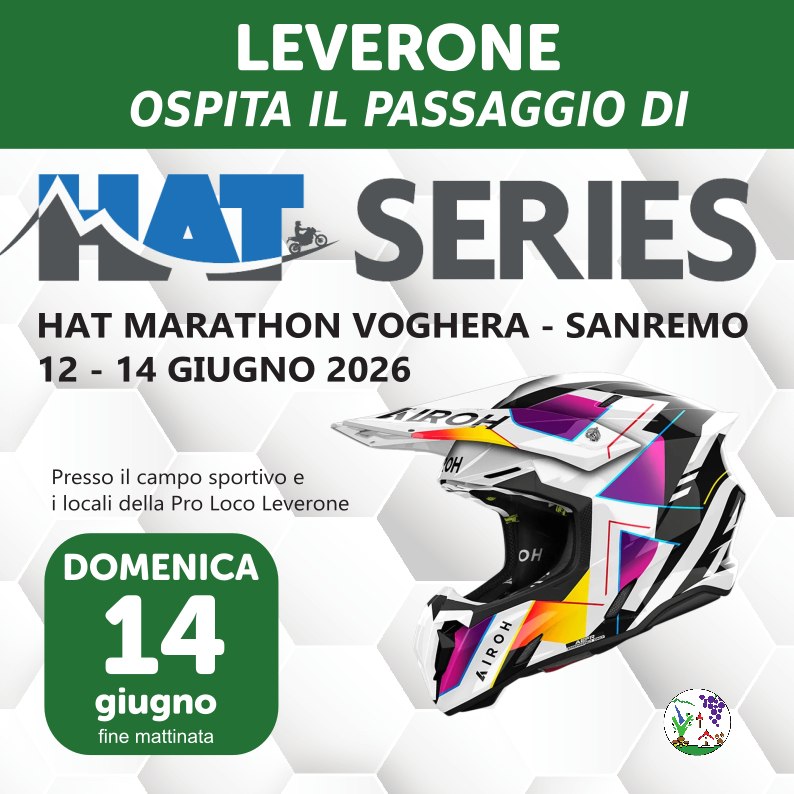Locandina HAT Marathon Voghera - Sanremo 12-14 giugno 2026 con passaggio a Leverone domenica 14 giugno